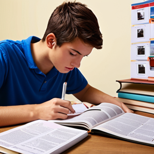 Home 9 **
* Prompt: "A student studying real estate textbooks and online resources, highlighting key points, surrounded by notes and sample questions. Focus on a mix of traditional learning and modern technology. Warm, inviting study environment."
**