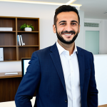 Real Estate Office Setting**

"A professional real estate agent, fully clothed in a modest business suit, smiling and greeting clients in a modern and bright real estate office in Istanbul, Turkey.  The office features property displays and a welcoming reception area. Appropriate attire, safe for work, perfect anatomy, natural proportions, professional photography, high quality, family-friendly."

**