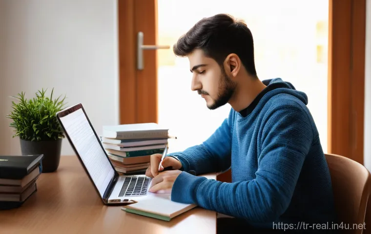 공인중개사 시험을 처음 준비하는 사람에게 - **Prompt:** A determined and confident young Turkish real estate agent, dressed in smart business at...