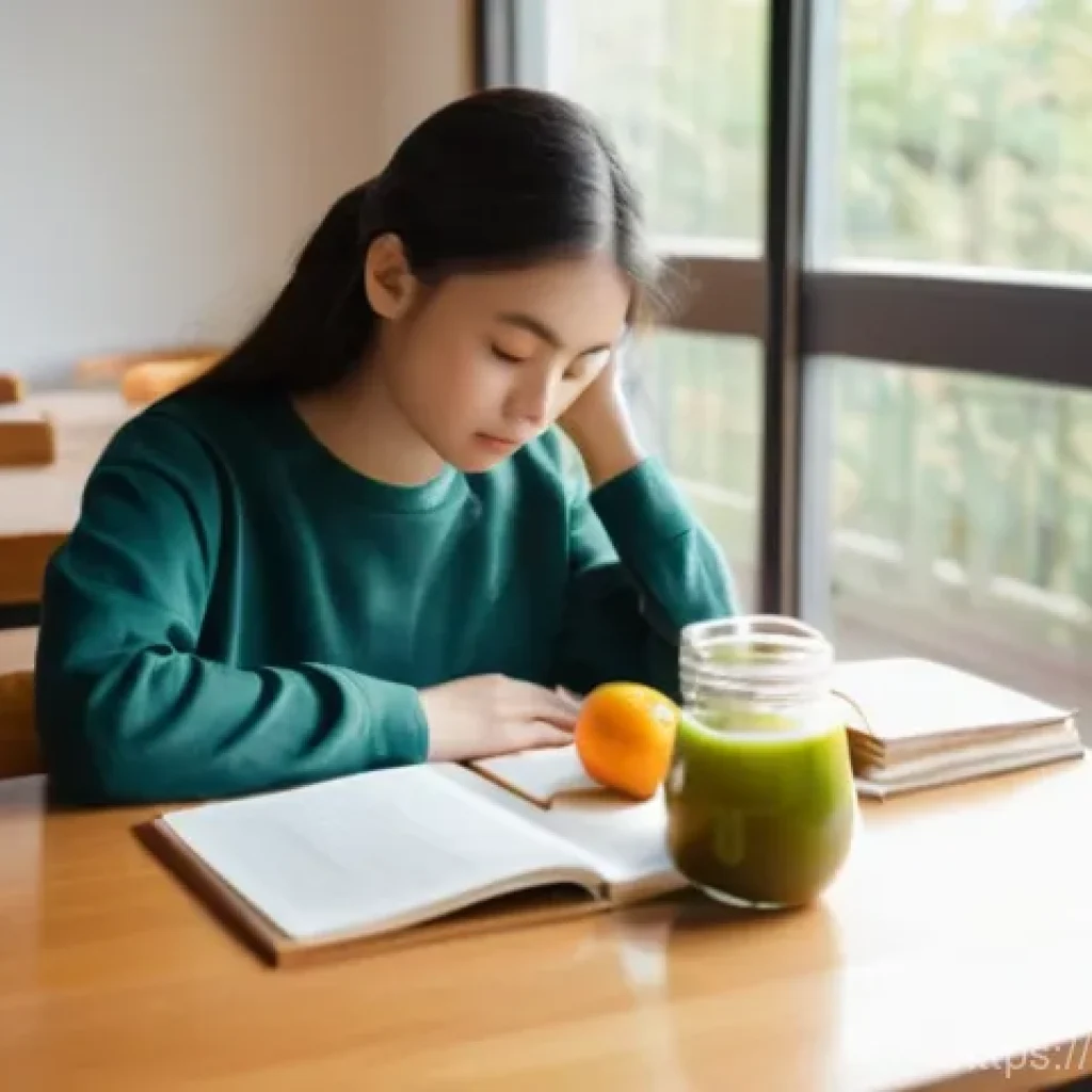 공인중개사 시험 당일 유의사항 - **Prompt:** A serene and brightly lit scene of a young adult student (around 17-19 years old) having...