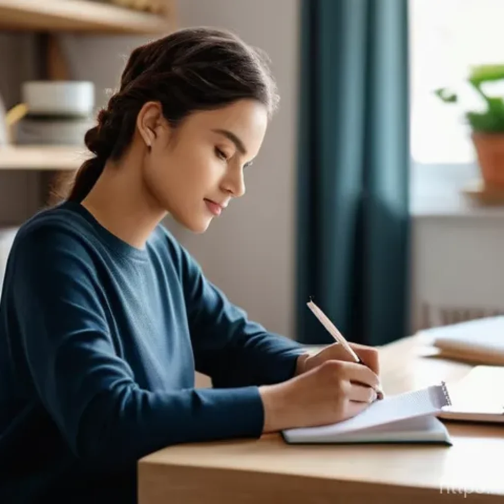 공인중개사 시험 준비를 위한 최신 동영상 활용 - **Prompt:** A young, ambitious woman in her late 20s is sitting at a modern, clean desk in her home,...