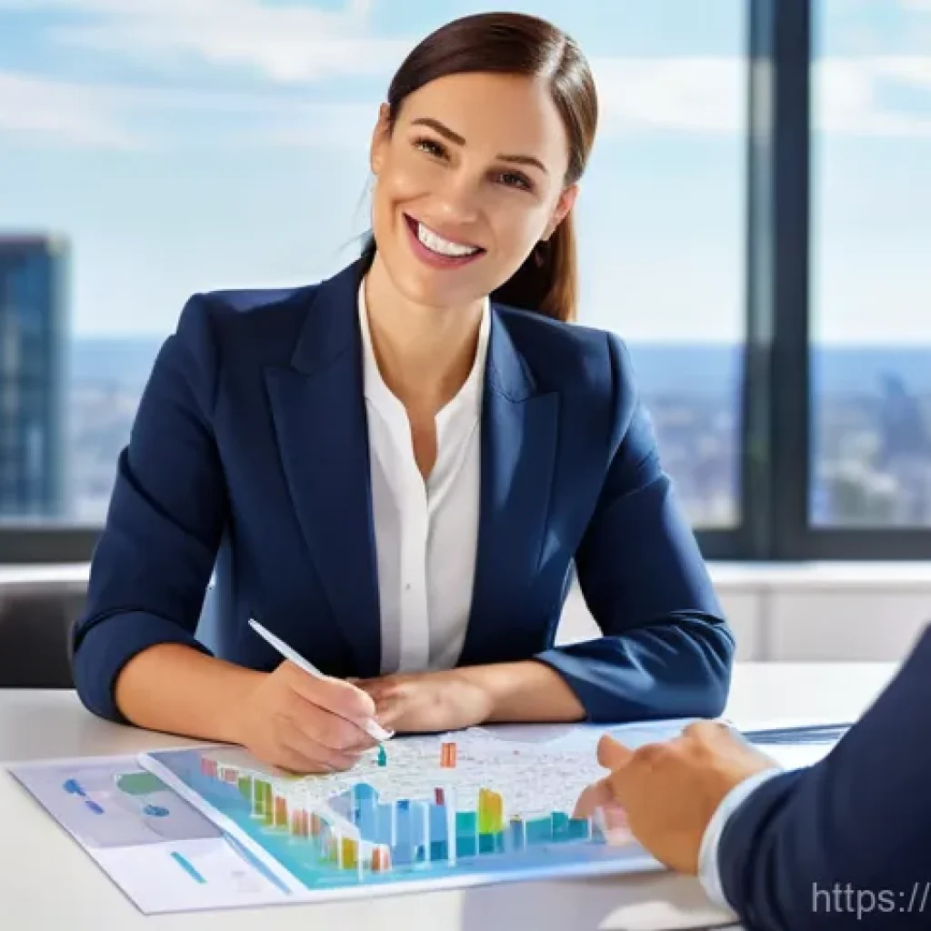 공인중개사 부동산 계약 사례 연구 - Professional Real Estate Consultant Guiding Clients**
A confident and trustworthy female real estate...