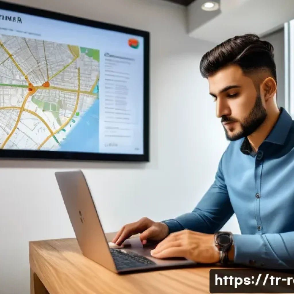 공인중개사 시험을 위한 유튜브 강의 추천 - A modern Turkish real estate office setting showing a professional young man studying property law a...