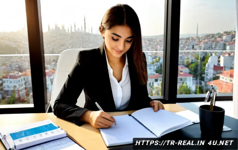 Home 17 공인중개사 경력 개발 로드맵 - Photorealistic career development scene for a Turkish real estate agent: a confident young professio...